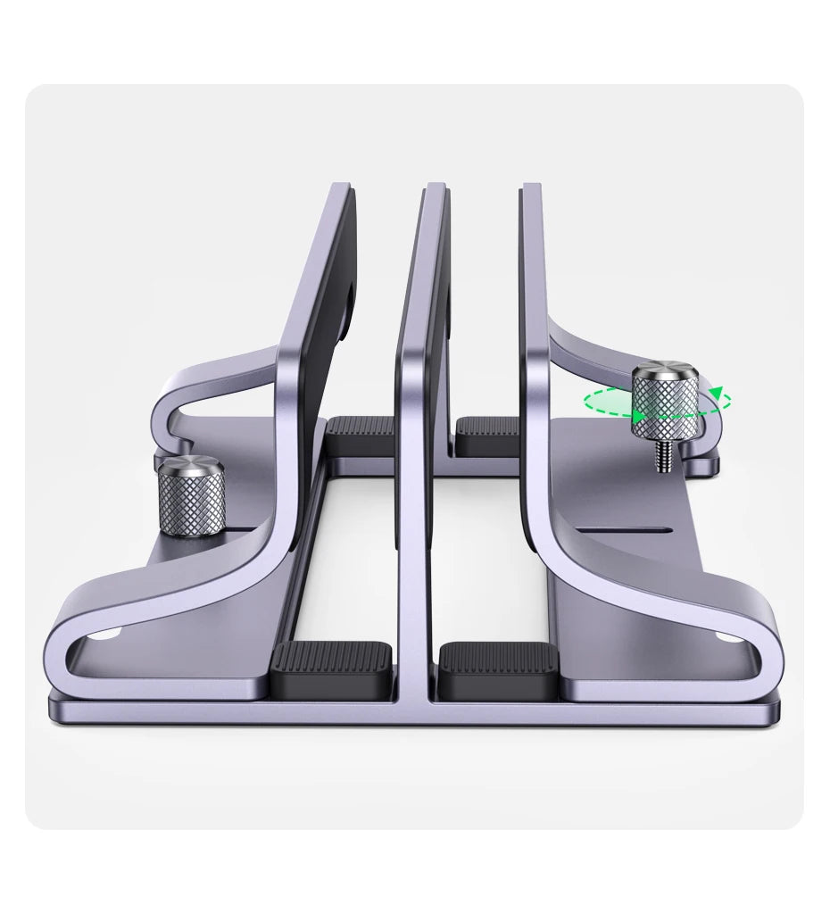 UGREEN Dual Slot Adjustable Vertical Aluminum Laptop Stand Holder