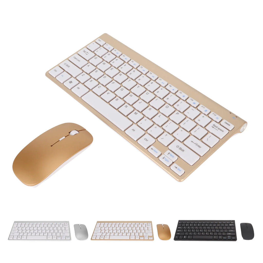 Slim Wireless Silent Keyboard and Mouse Combo Set