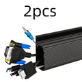 Punch-Free Under-Desk PVC Cable Management Channel Tray Raceway