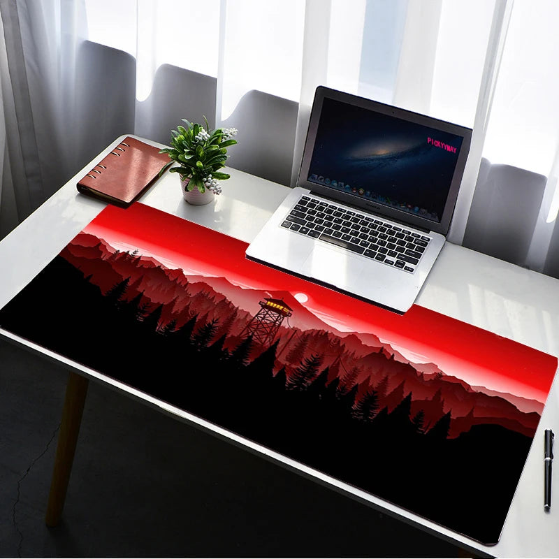 Deep Forest Firewatch XXL Extended Gaming Desk Mat Mouse Pad