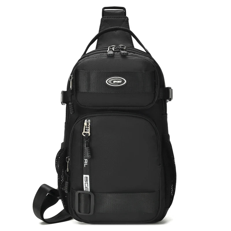 Lightweight Multi-Way Oxford Chest Pack & Crossbody Bag for Men