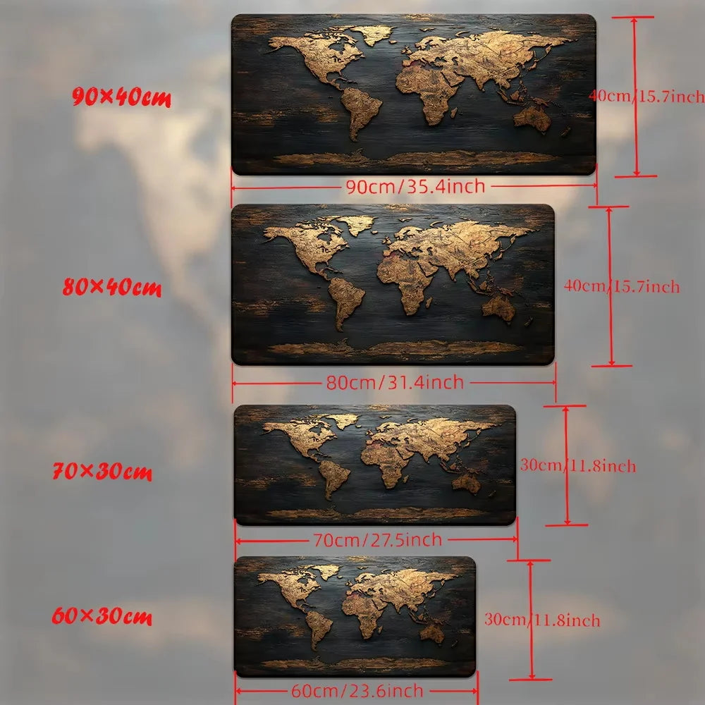 World Map XXL Extended Gaming Mouse Pad Desk Mat