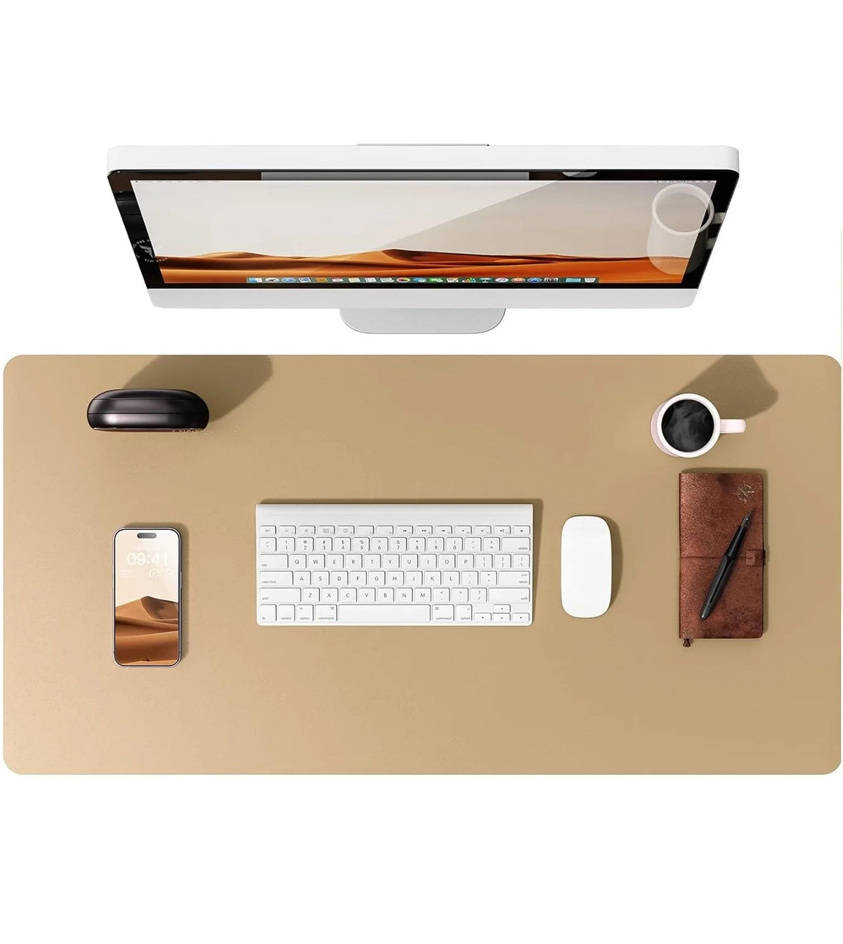 Premium PU Leather Desk Mat Pad & Surface Blotter Protector