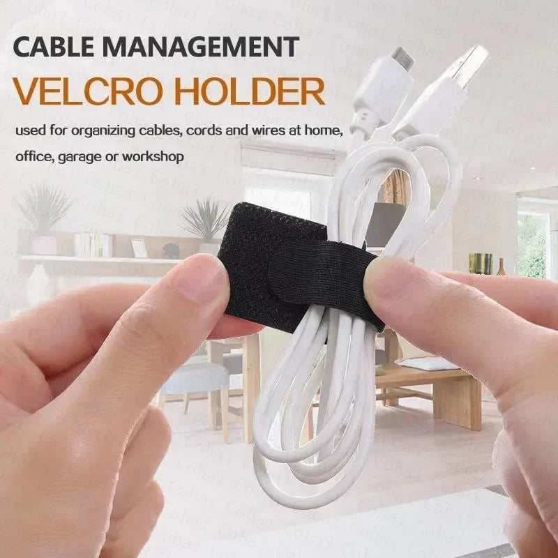 Reusable Self-Adhesive Cable Management Straps - Nylon Wire Ties