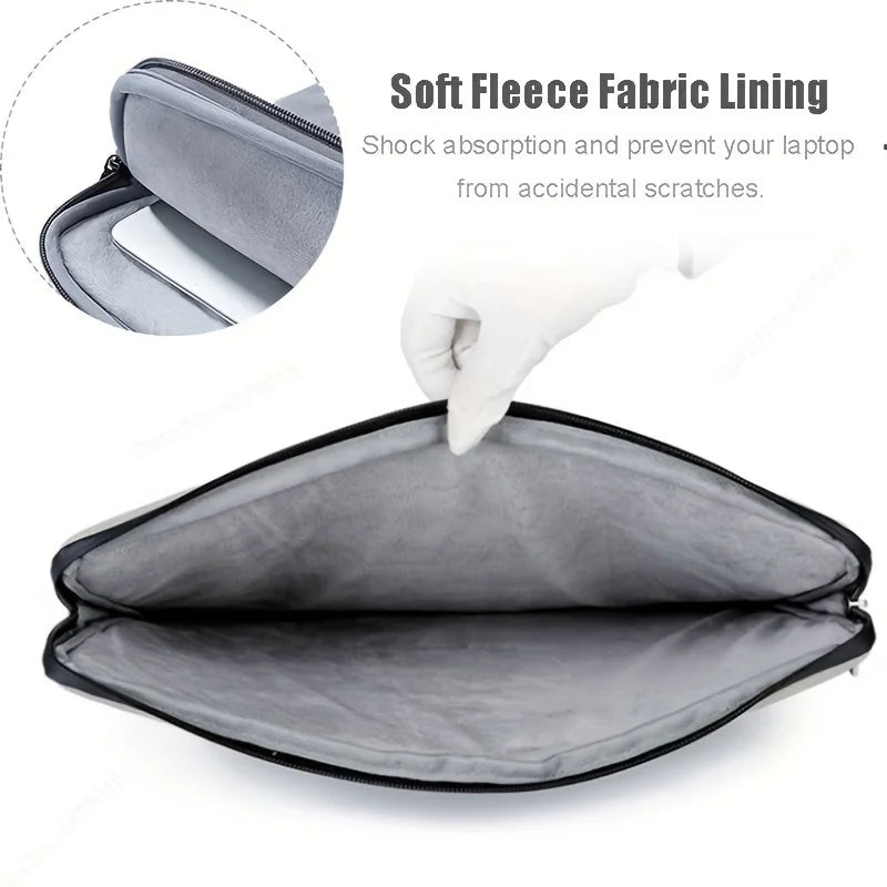 Premium PU Leather Laptop Sleeve Case Bag - Fits 11" to 15"