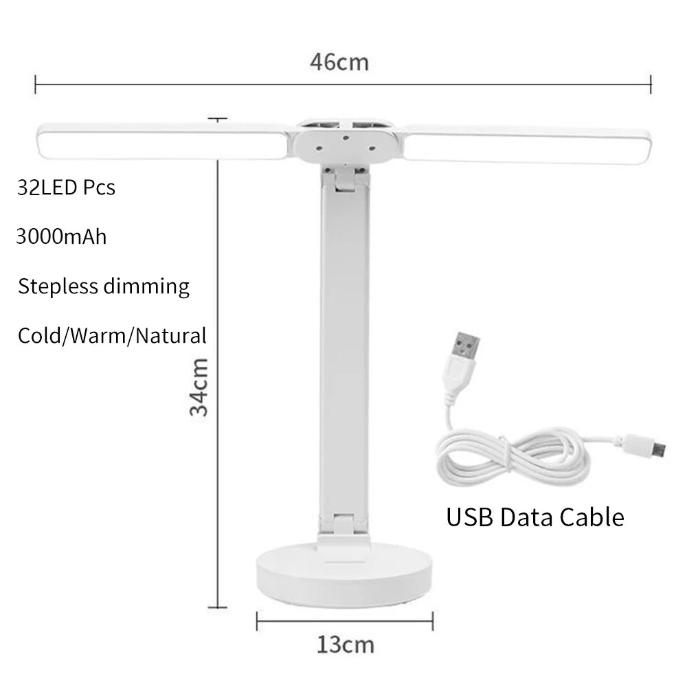 Touch-Dimmable LED Desk Lamp with Clock Calendar & Temperature Display