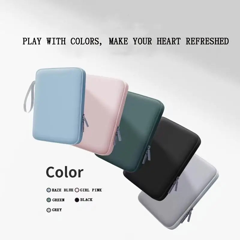 PU Leather Tablet Handbag Pouch – Shockproof Sleeve with Wrist Strap for iPad Air, Samsung & More (10.9" & 12.9")