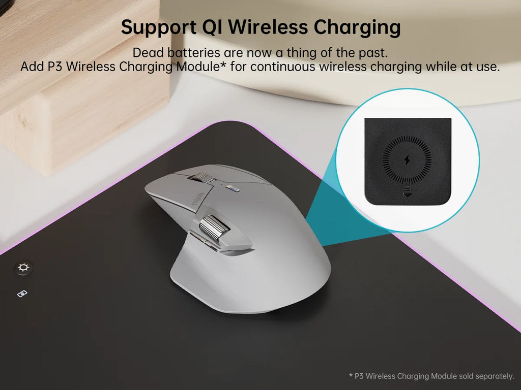Rapoo MT760 Multi-Mode Ergonomic Wireless Mouse - 4000 DPI