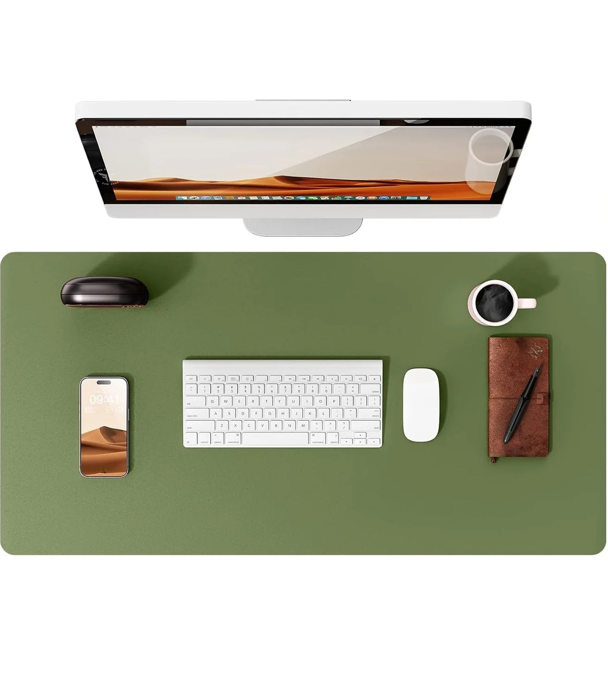 Premium PU Leather Desk Mat Pad & Surface Blotter Protector