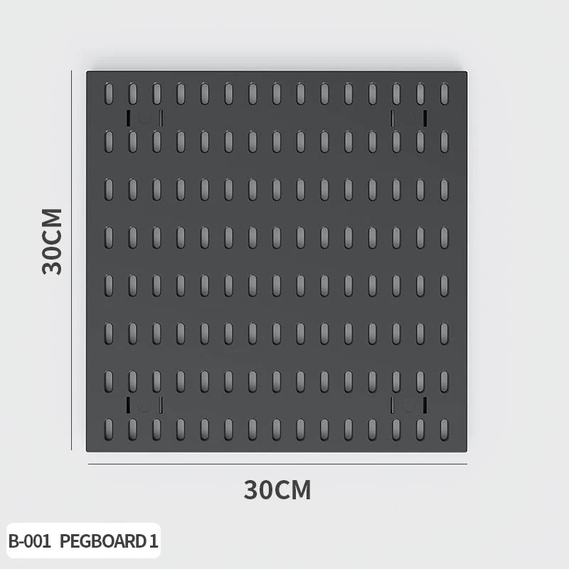 Ultimate Modular Plastic Pegboard System with Hooks Bins Shelves