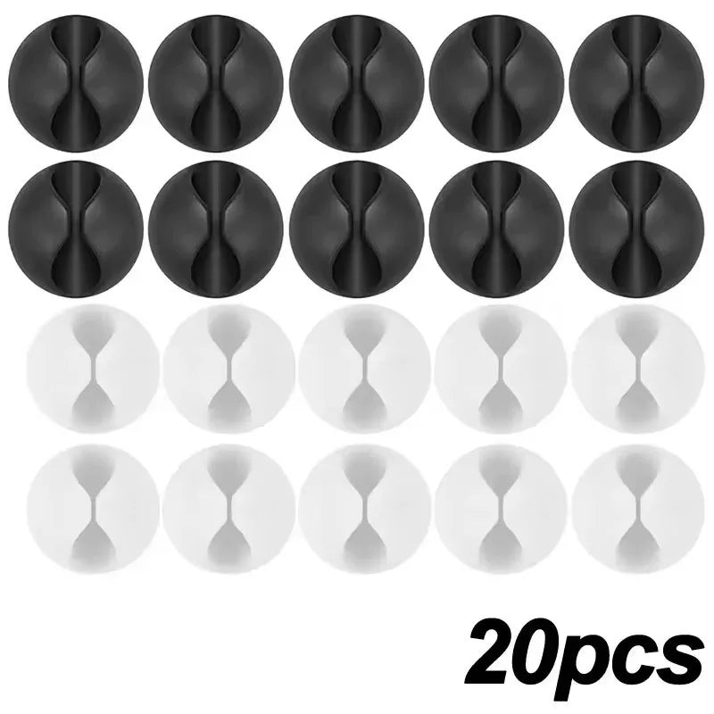 Mini Adhesive Cable Winder & Cord Organizer Clips