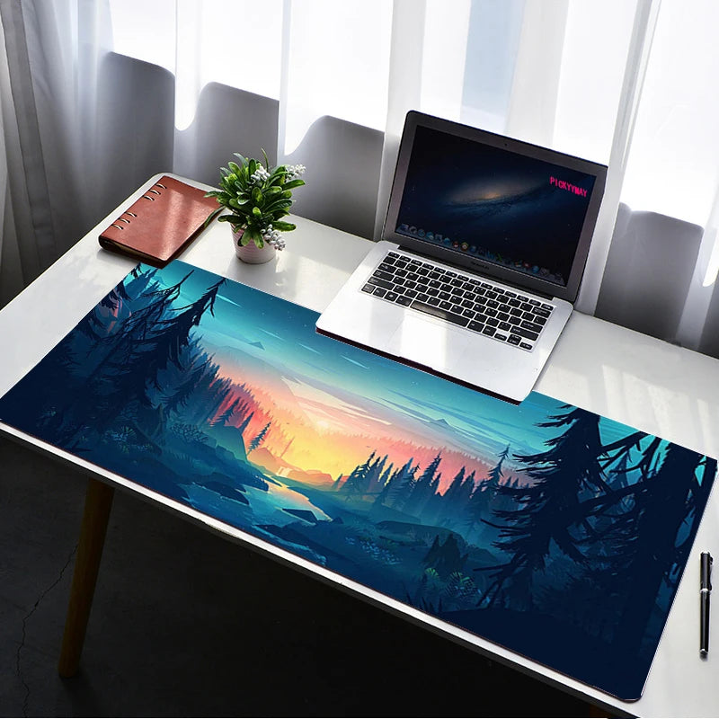 Deep Forest Firewatch XXL Extended Gaming Desk Mat Mouse Pad
