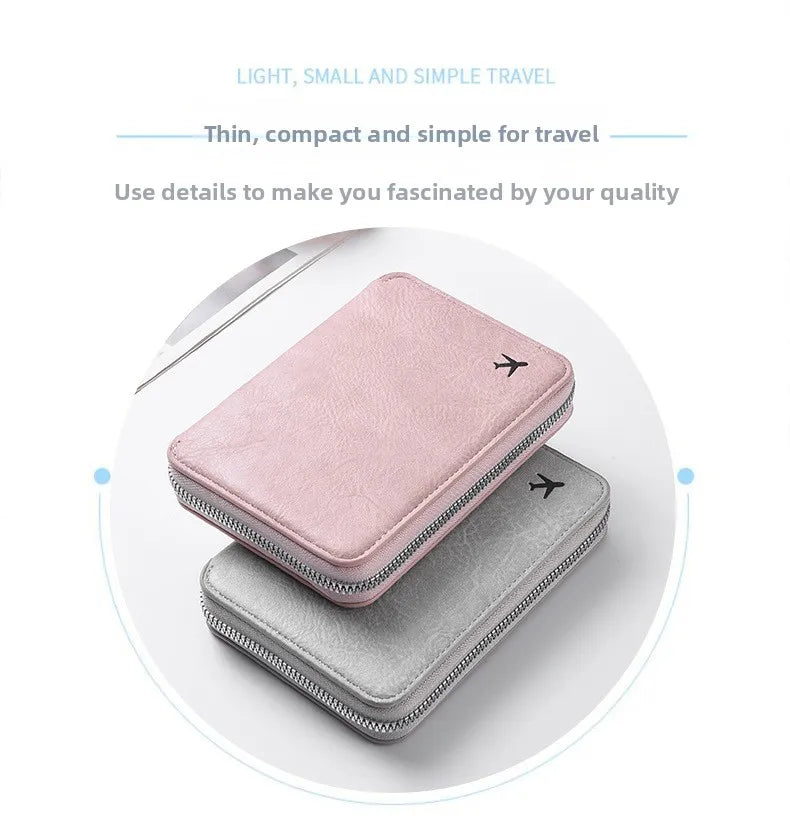 Multi-Functional RFID Blocking Passport & Travel Document Organizer Wallet