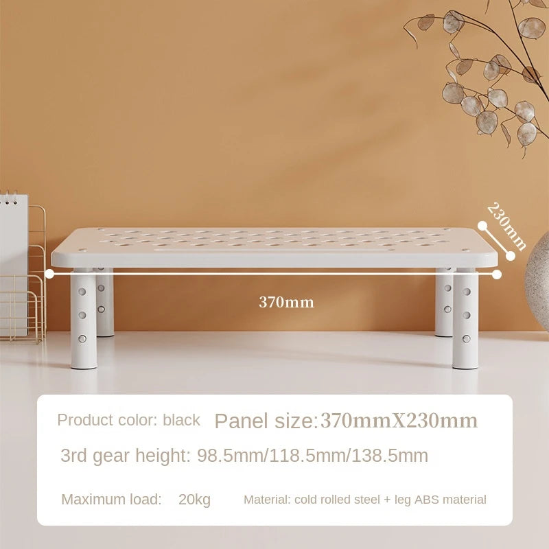 Adjustable Monitor Riser Stand with Storage Organizer Shelf