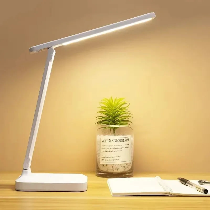 Touch-Dimmable LED Desk Lamp with Clock Calendar & Temperature Display