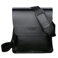 Men's Vertical PU Leather Crossbody Satchel Bag