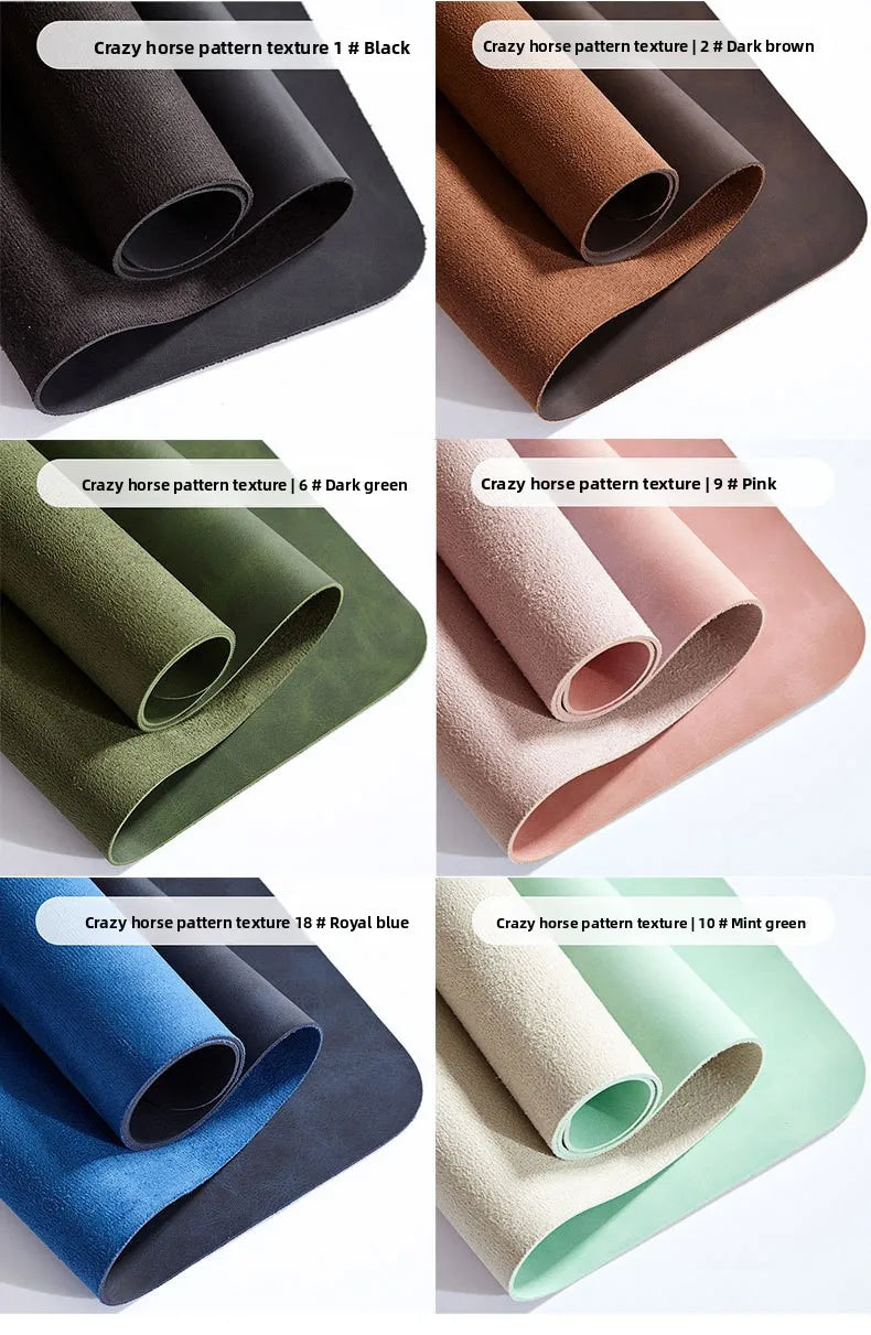 Waterproof PU Leather Desk Mat & Wrist Support Cushion Set