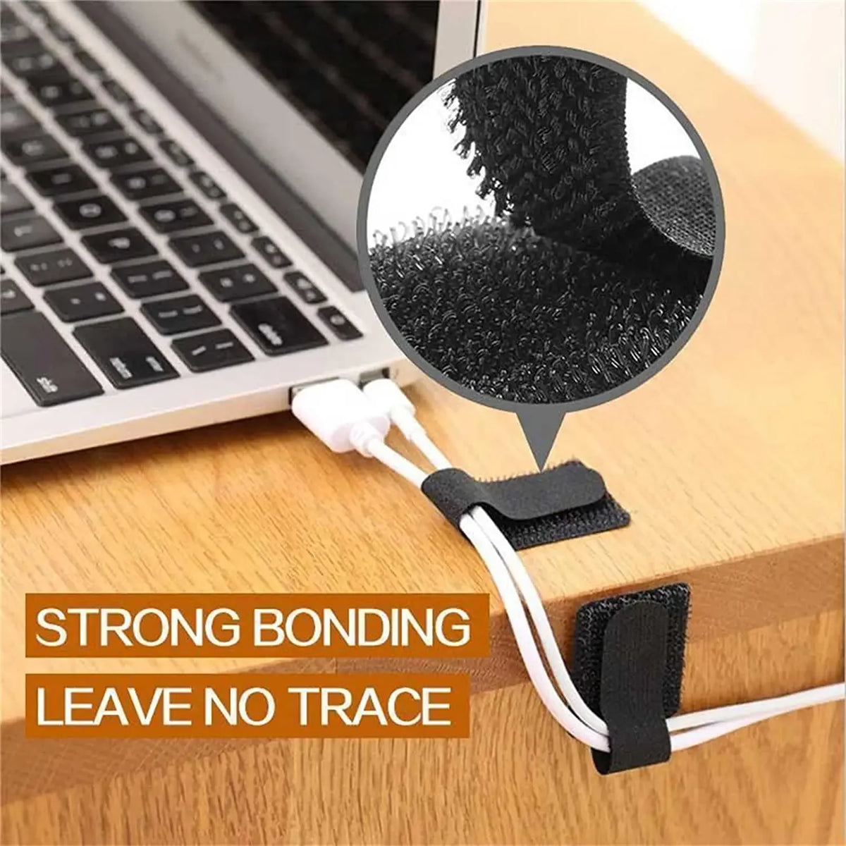 Reusable Self-Adhesive Cable Management Straps - Nylon Wire Ties