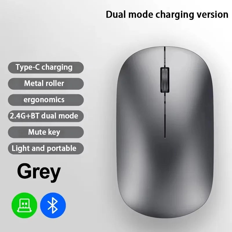 Lenovo Dual-Mode Wireless Silent Mouse - 2.4G & Bluetooth USB-C