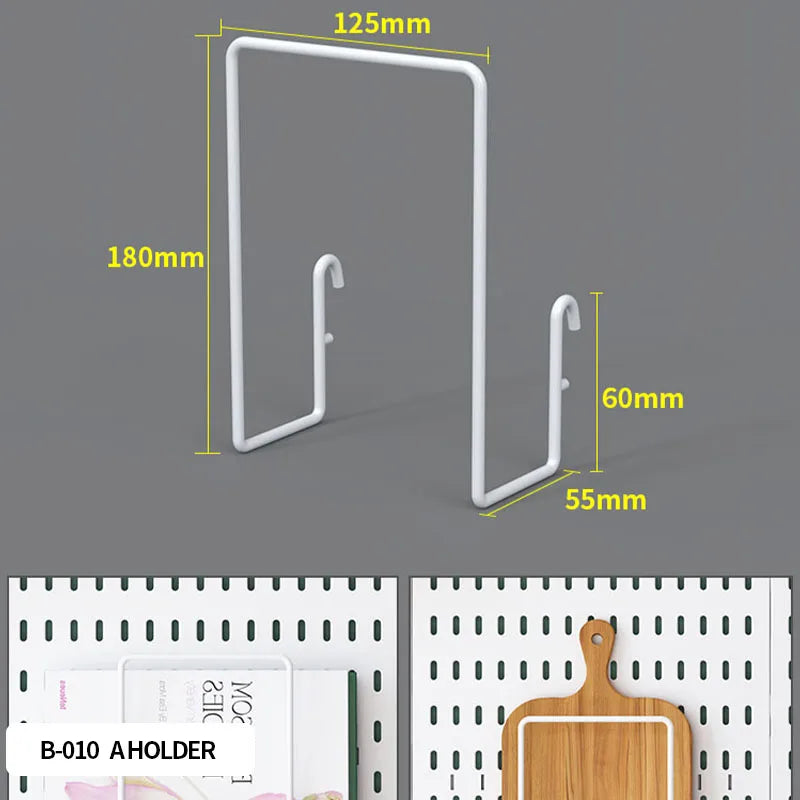 Drill-Free Wall Mount Pegboard Storage Organizer System