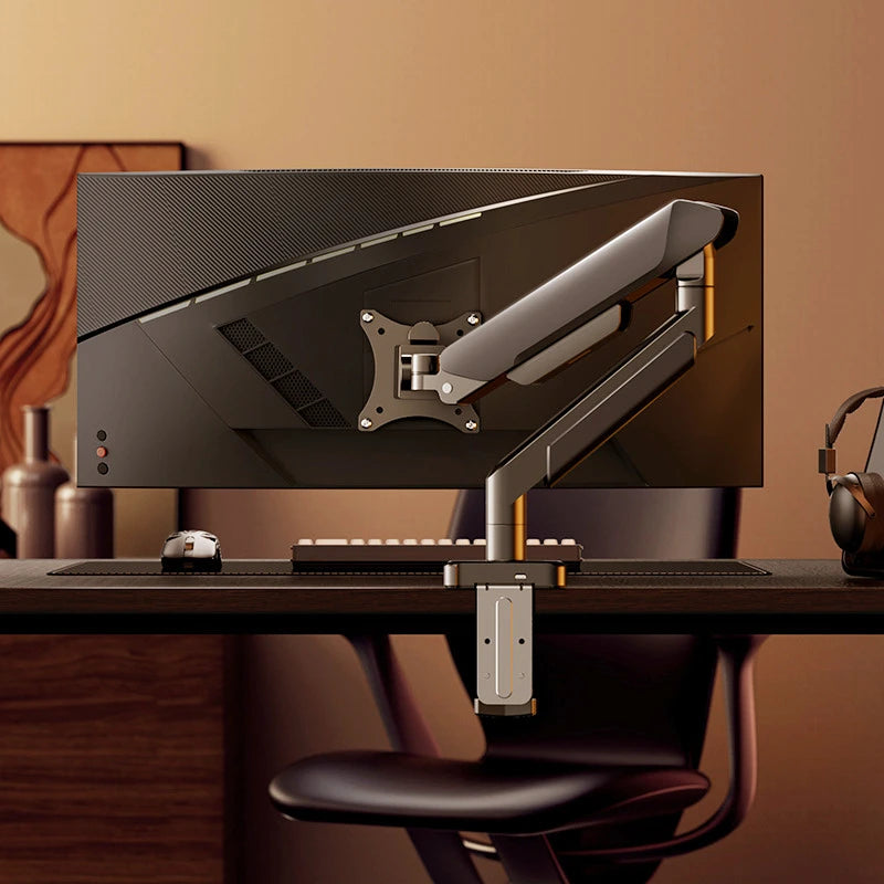 Adjustable Single Monitor Arm Desk Mount Stand - Fits 14" to 32"