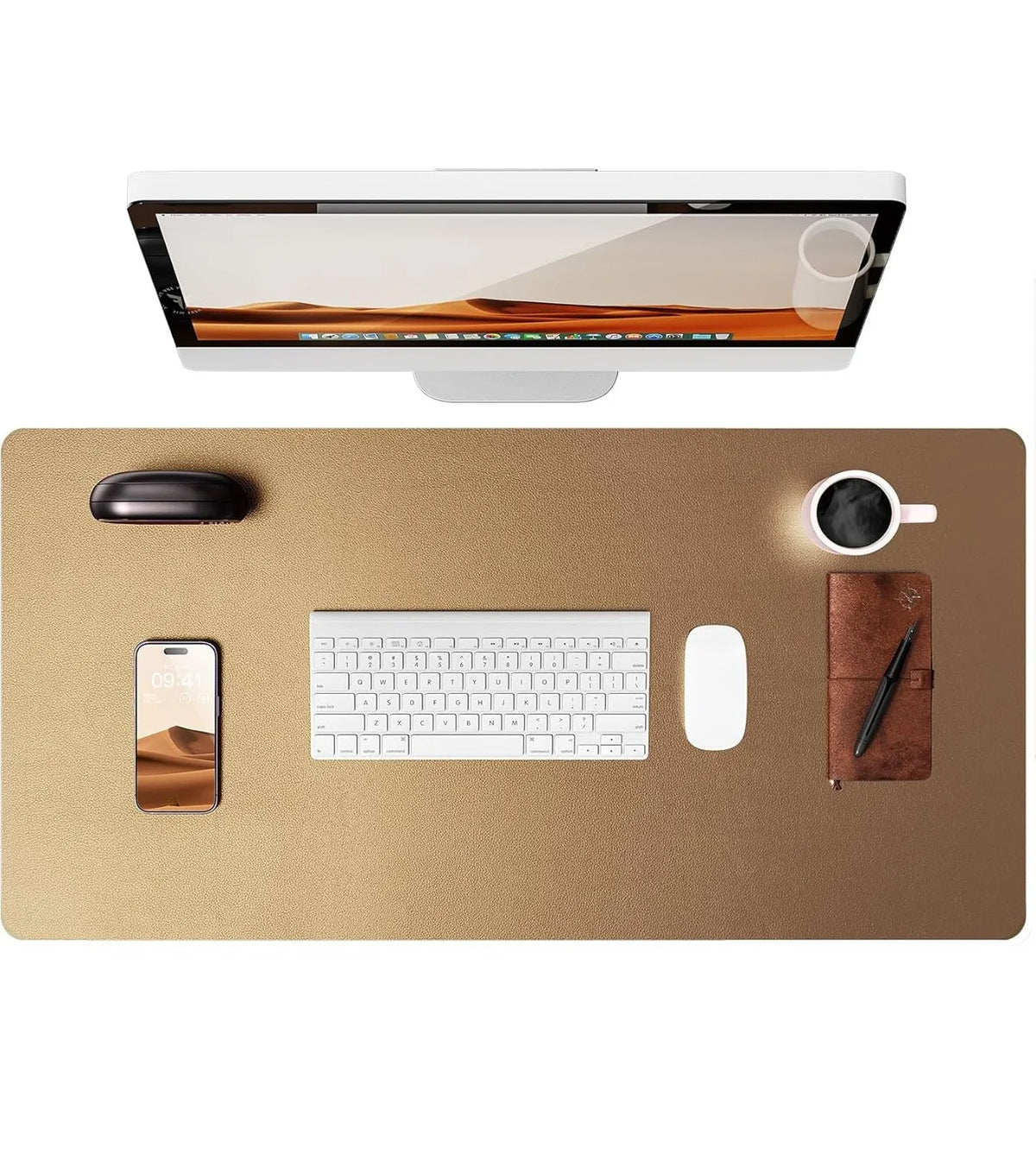 Premium PU Leather Desk Mat Pad & Surface Blotter Protector