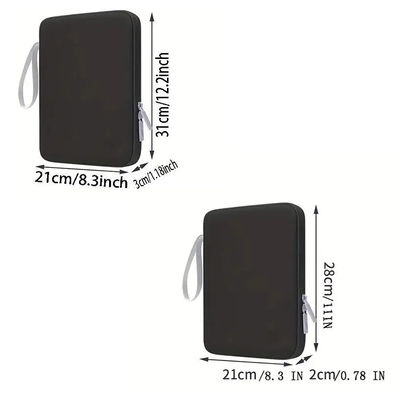 PU Leather Tablet Handbag Pouch – Shockproof Sleeve with Wrist Strap for iPad Air, Samsung & More (10.9" & 12.9")