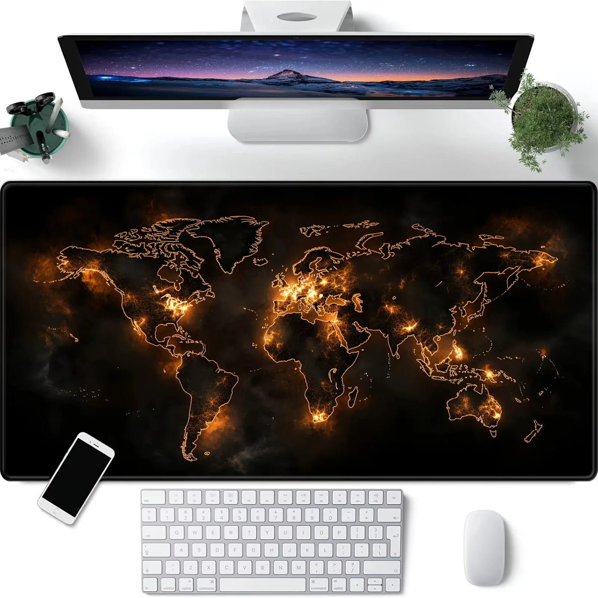 World Map XXL Extended Gaming Mouse Pad Desk Mat