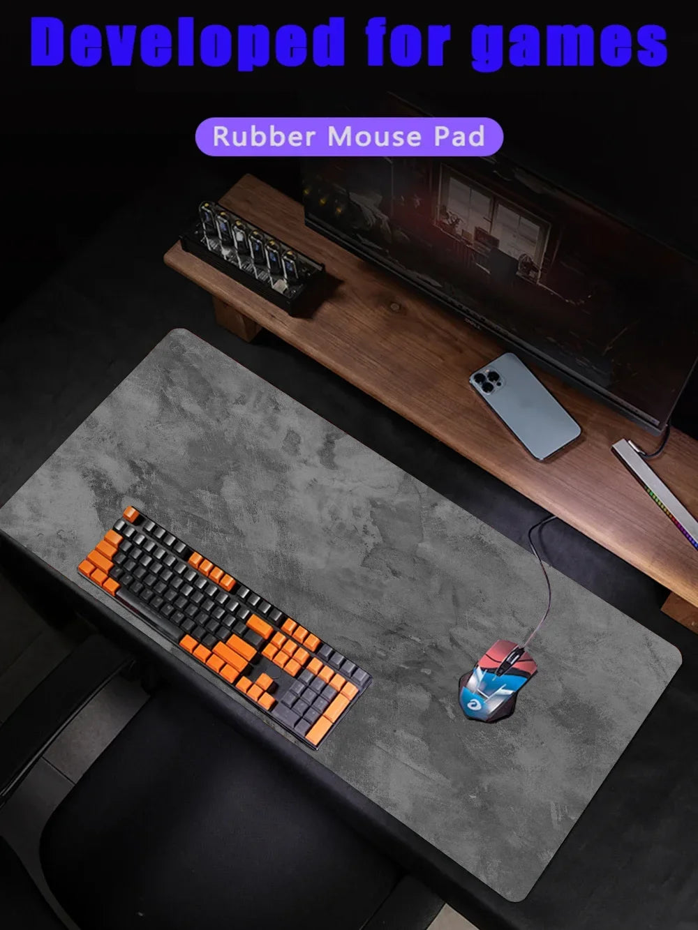 Gray Series XXL Extended Gaming Mouse Pad Desk Mat