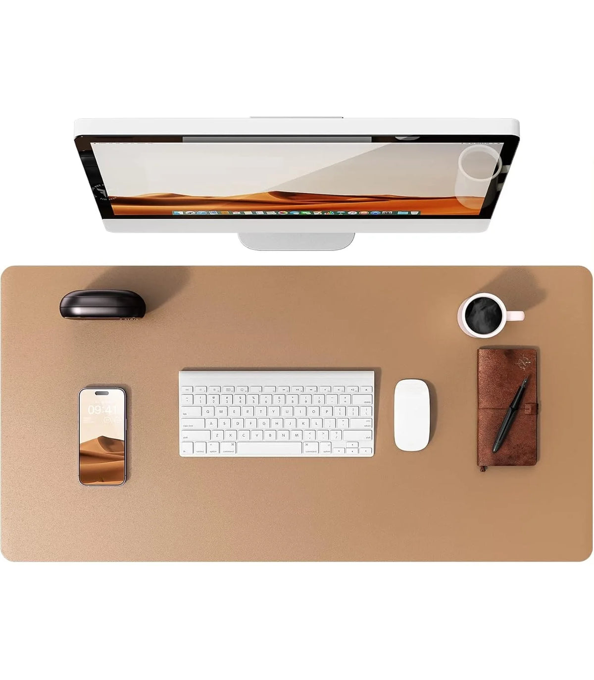 Premium PU Leather Desk Mat Pad & Surface Blotter Protector
