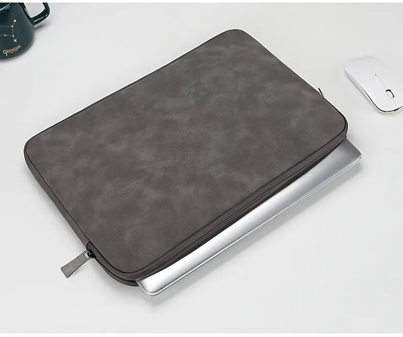 Premium PU Leather Laptop Sleeve Case Bag - Fits 11" to 15"