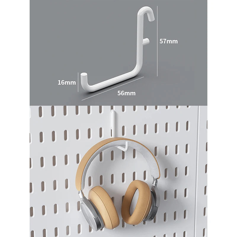 Drill-Free Wall Mount Pegboard Storage Organizer System