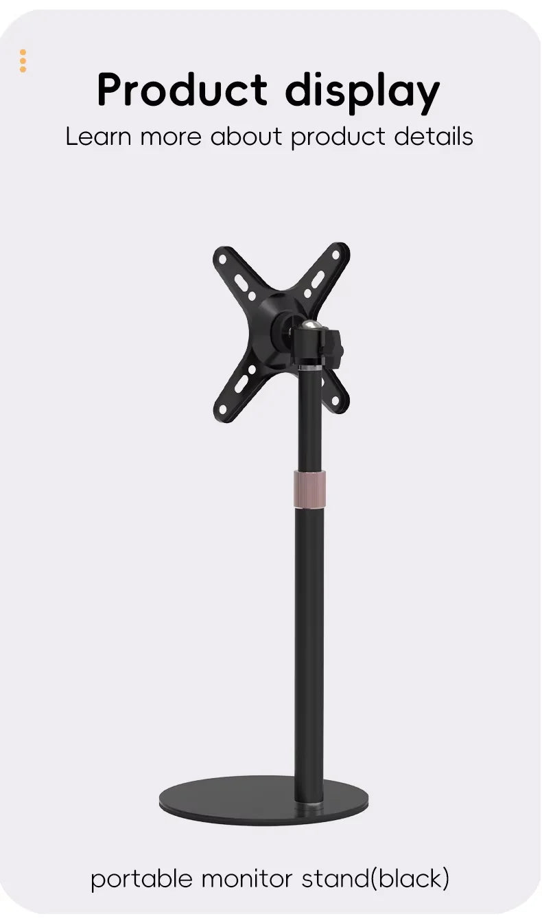 KEEPRO Height Adjustable Portable Monitor & Tablet Stand - VESA Support