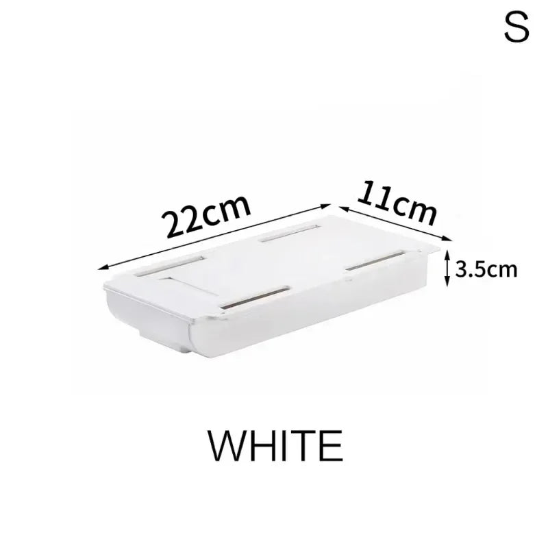 Under-Desk Self-Adhesive Hidden Storage Drawer Organizer Box