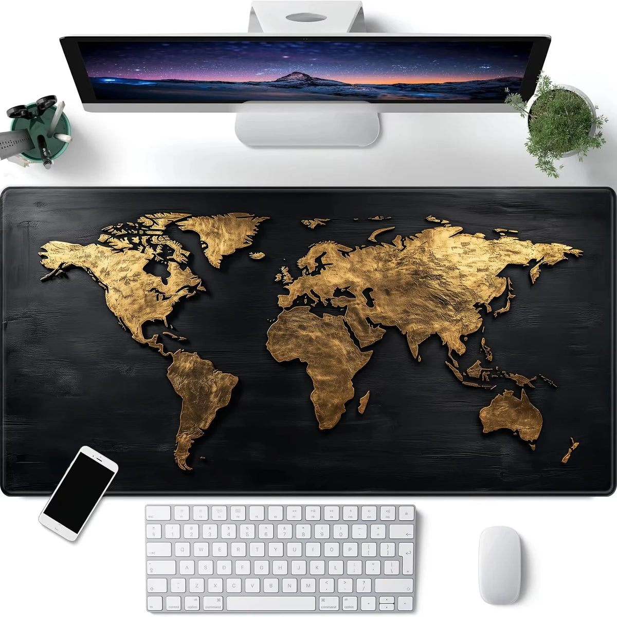 World Map XXL Extended Gaming Mouse Pad Desk Mat