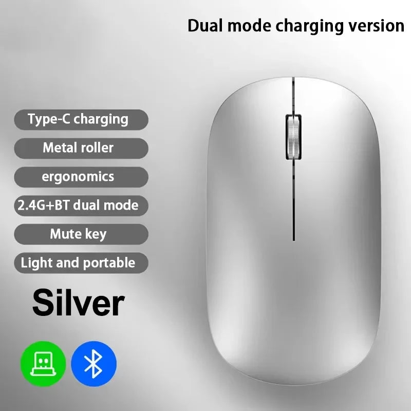 Lenovo Dual-Mode Wireless Silent Mouse - 2.4G & Bluetooth USB-C