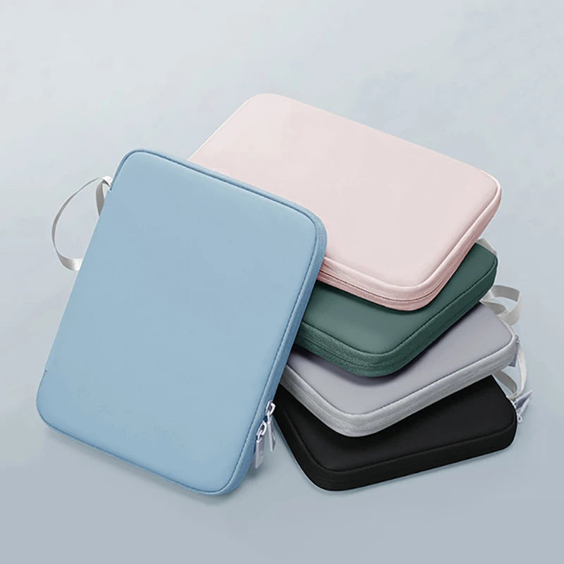 PU Leather Tablet Handbag Pouch – Shockproof Sleeve with Wrist Strap for iPad Air, Samsung & More (10.9" & 12.9")