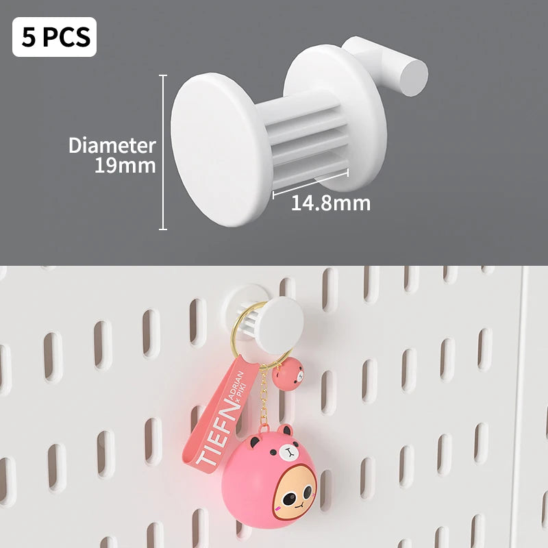 Drill-Free Wall Mount Pegboard Storage Organizer System