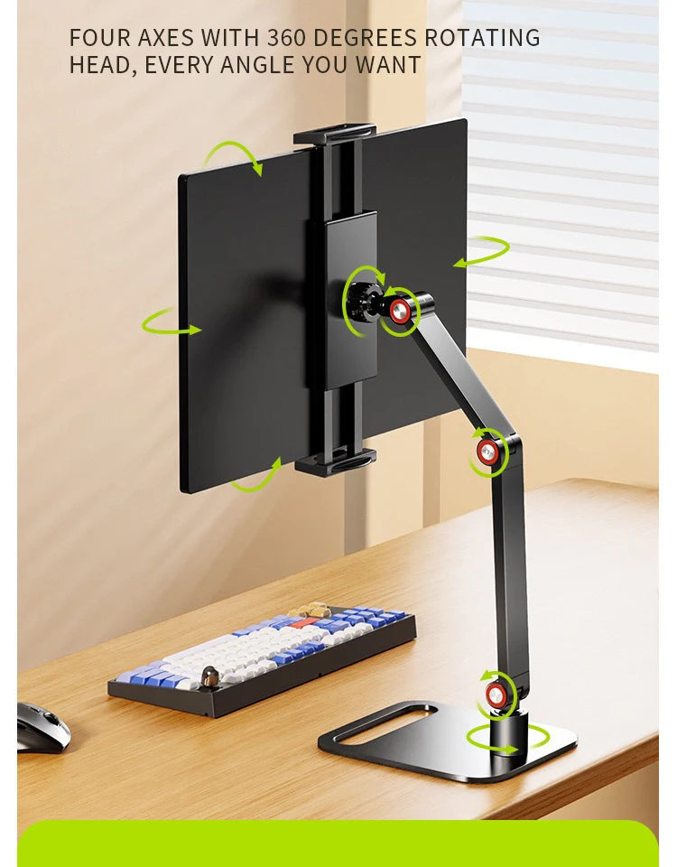 360° Swivel Portable Monitor & Tablet Desk Clamp Mount Stand