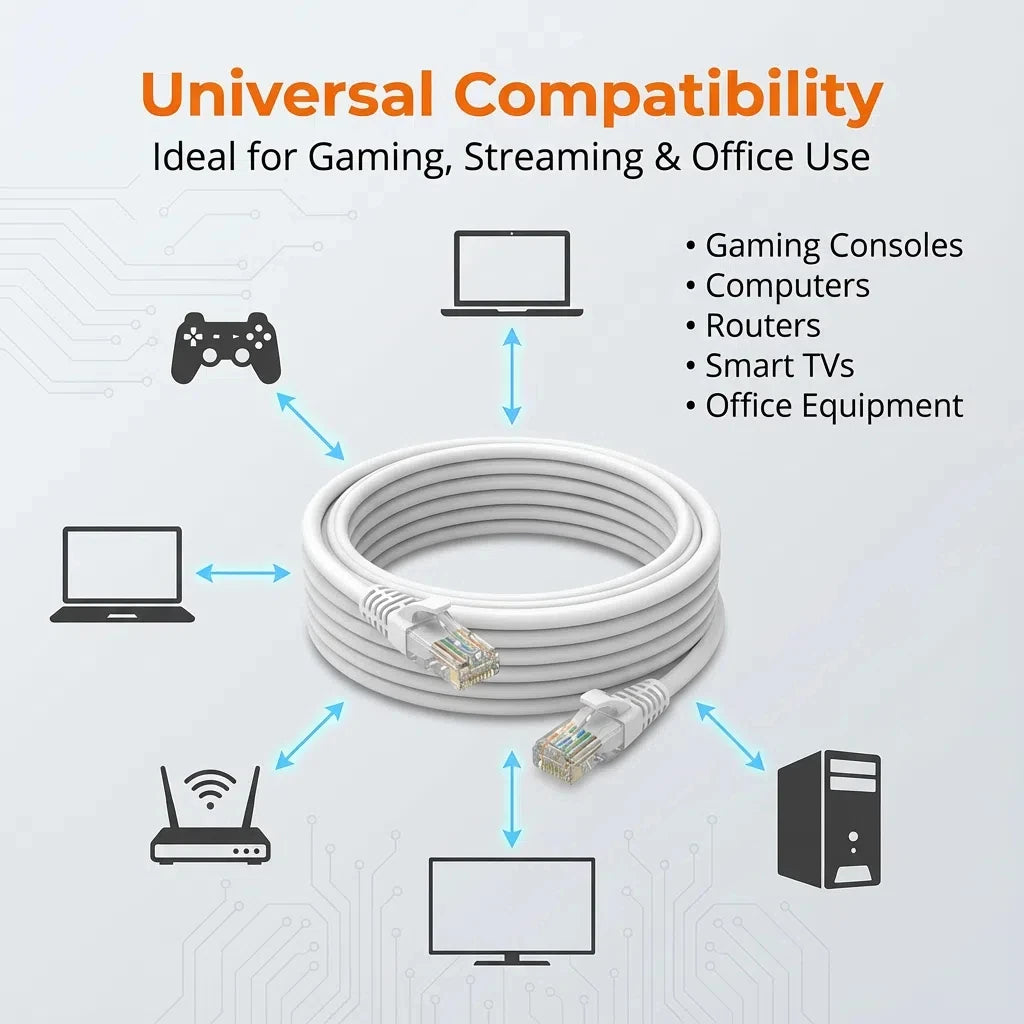 Cat6 High-Speed 1000Mbps RJ45 UTP Ethernet LAN Network Cable