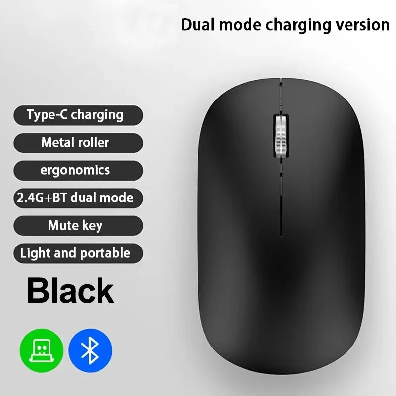 Lenovo Dual-Mode Wireless Silent Mouse - 2.4G & Bluetooth USB-C
