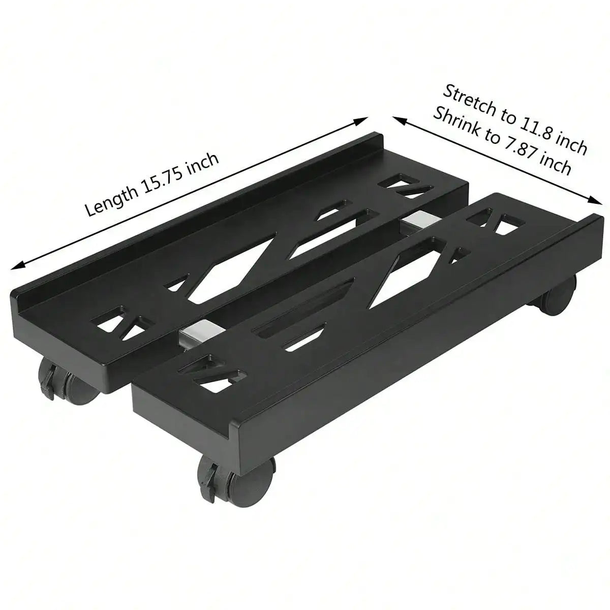 Adjustable Mobile PC Tower CPU Stand with Wheels - Rolling Under-Desk Holder
