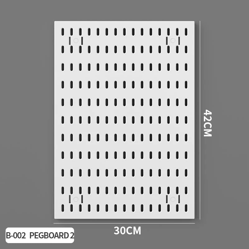 Ultimate Modular Plastic Pegboard System with Hooks Bins Shelves