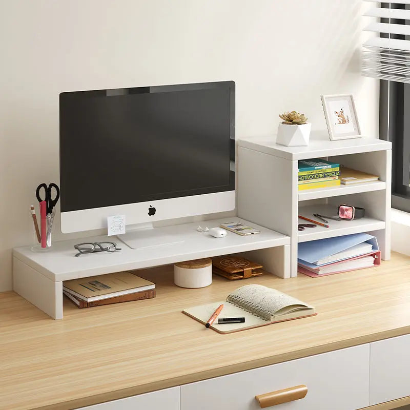 Ergonomic Monitor Riser Stand with Keyboard Storage Tray