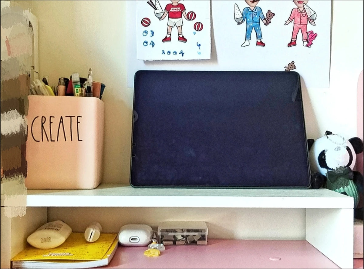 Ergonomic Monitor Riser Stand with Keyboard Storage Tray
