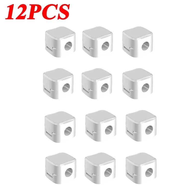Magnetic Under-Desk Cable Clips & Cord Organizer Keepers