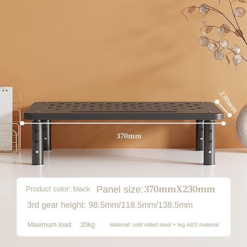 Adjustable Monitor Riser Stand with Storage Organizer Shelf