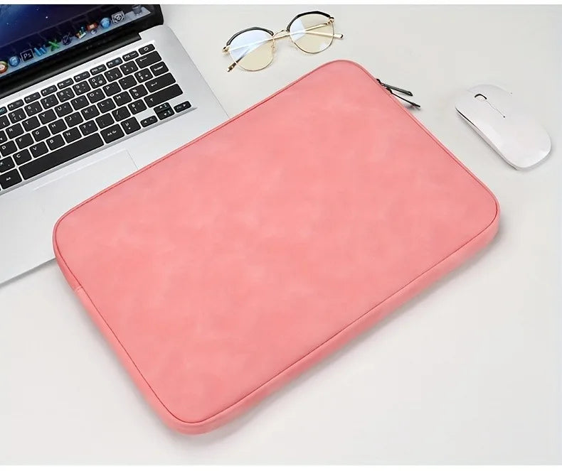 Premium PU Leather Laptop Sleeve Case Bag - Fits 11" to 15"