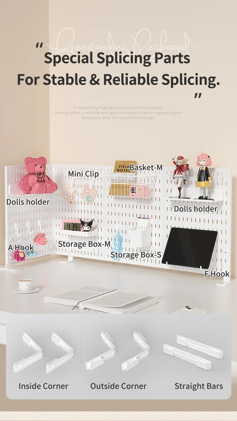 Ultimate Modular Plastic Pegboard System with Hooks Bins Shelves