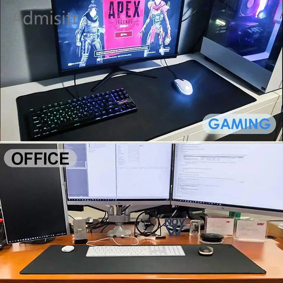 Abstract Black & White Strata Liquid XXL Extended Gaming Desk Mat